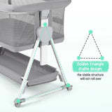 Cuna Lateral Ultra Silenciosa Con Colchón Lavable