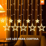 Extensión Luces Led Estrella X6 M Luz Navidad Amarilla Cálido