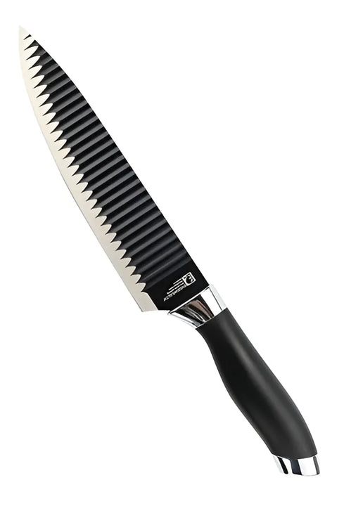 Set De Cuchillos 7 Piezas Profesional + Pelador + Tijeras Color Negro