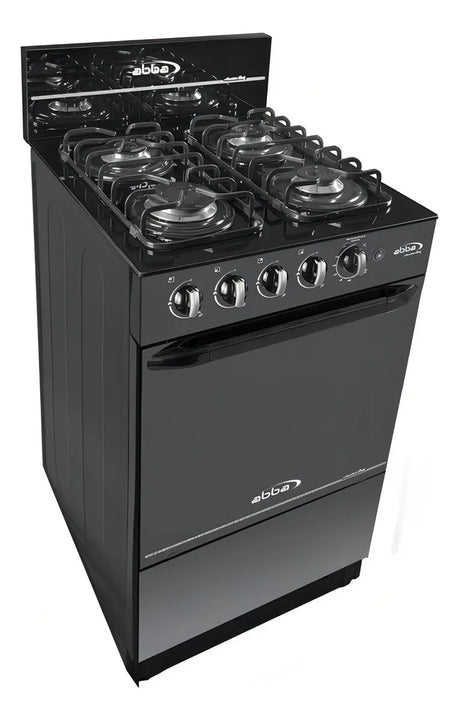 Estufa Con Horno Abba 4 Puestos Gas Propano Ag 101-5 Color Negro