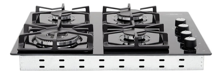 Estufa De Empotrar Tandoori Cristal Gas Natural Haceb 9002295 Color Negro