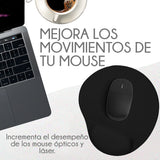 Mousepad Tapete Ergonomico De Gel Antideslizante Raton Negro