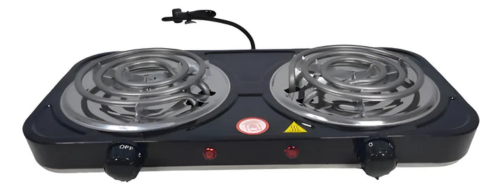 Estufa Electrica Portatil 2 Fogones Blanco