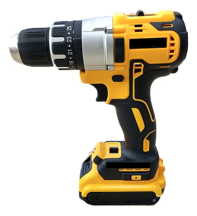 Taladro Inalambrico 2 Baterias Herramientas 34 Piezas Color Negro/amarillo