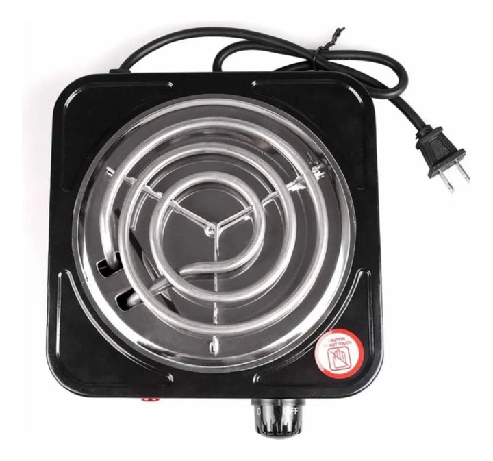 Estufa Eléctrica 1 Puesto 5 Niveles De Temperatura Color Negro