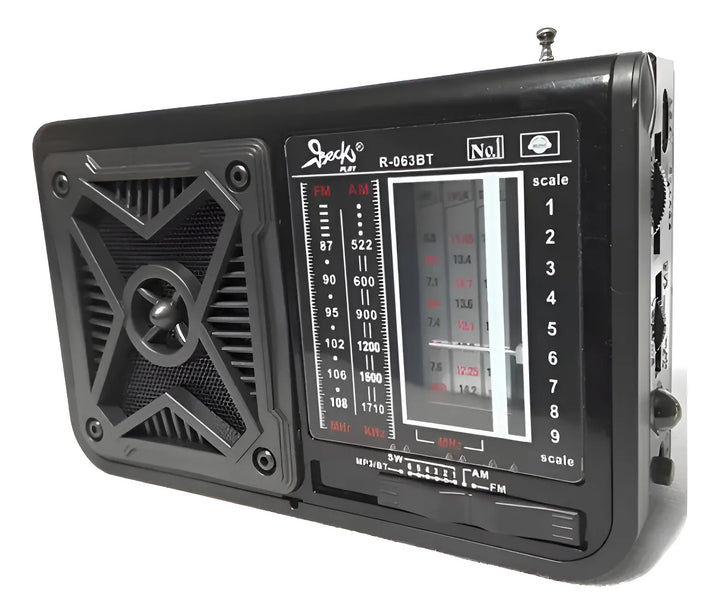 Radio Parlante Recargable Am/fm Bluetooth Panel Solar Fx-063
