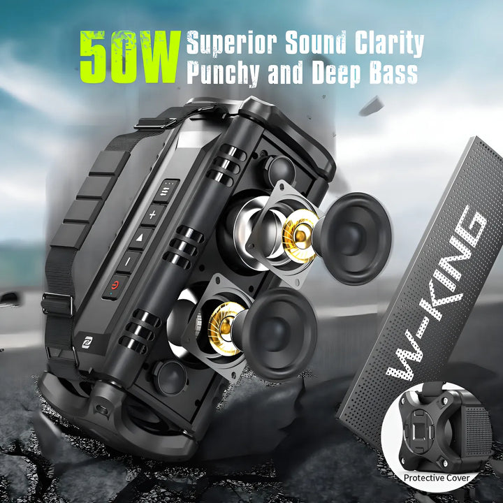 W-king Bocina Bluetooth, 50w Ipx6 Bocinas A Prueba De Agu