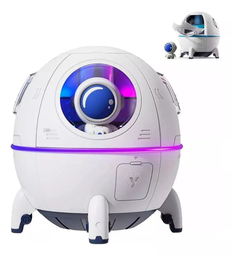 Humidificador difusor eléctrico Galaxy Lights Space Capsule, color blanco, 110 V/220 V