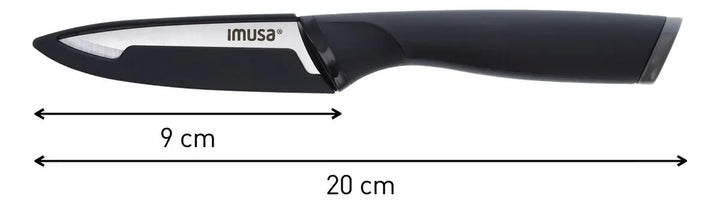 Cuchillo Para Pelar 9cm Imusa Talent Acero Inoxidable Color Negro