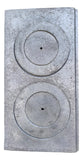 Plancha Para Estufa Leña 2 Puestos Gris Metalico