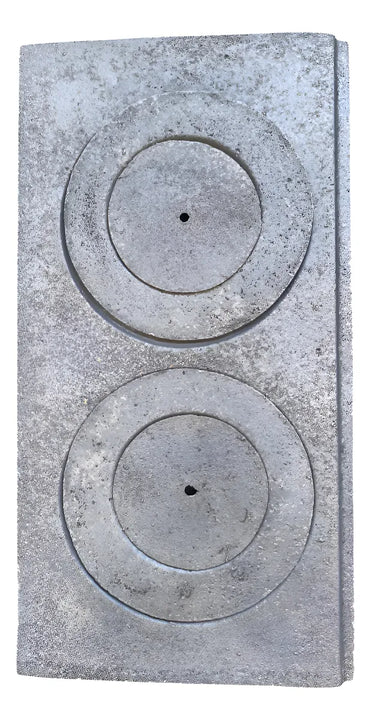 Plancha Para Estufa Leña 2 Puestos Gris Metalico
