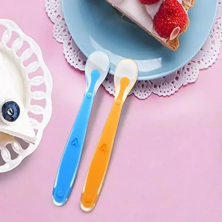 Cuchara Para Bebes Silicona X2u Color Verde