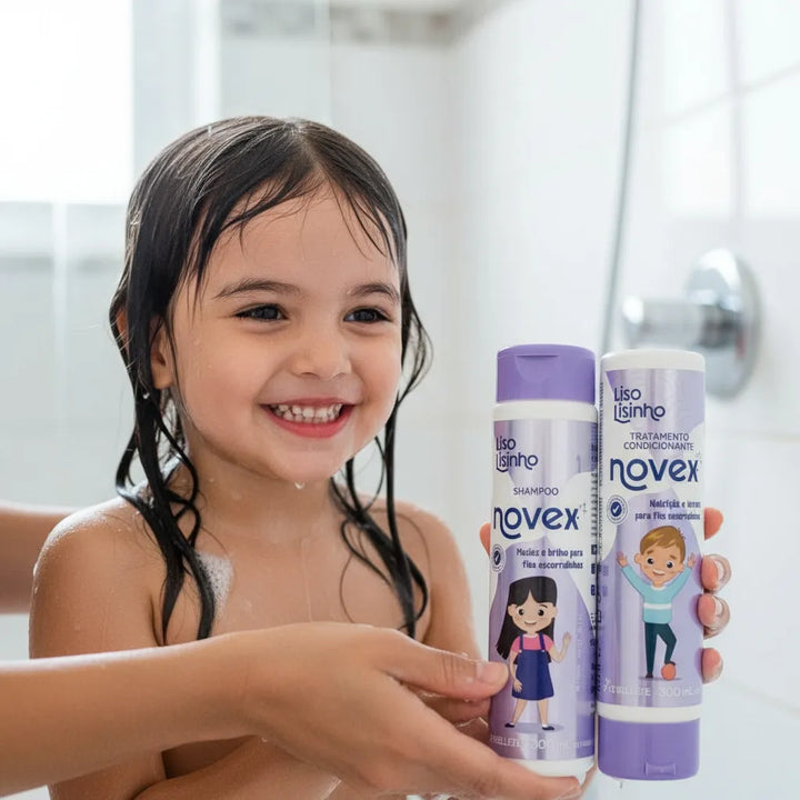 Kit Shampoo Y Acondicionador Novex Liso Lisinho Para Niños