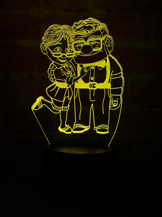 Lámpara De Noche Led Up Carl Y Ellie Decoración Regalo Negro