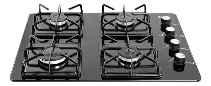 Estufa Empotrable Vidrio Templado 60x45cm Gas Natural 6323 Color Negro