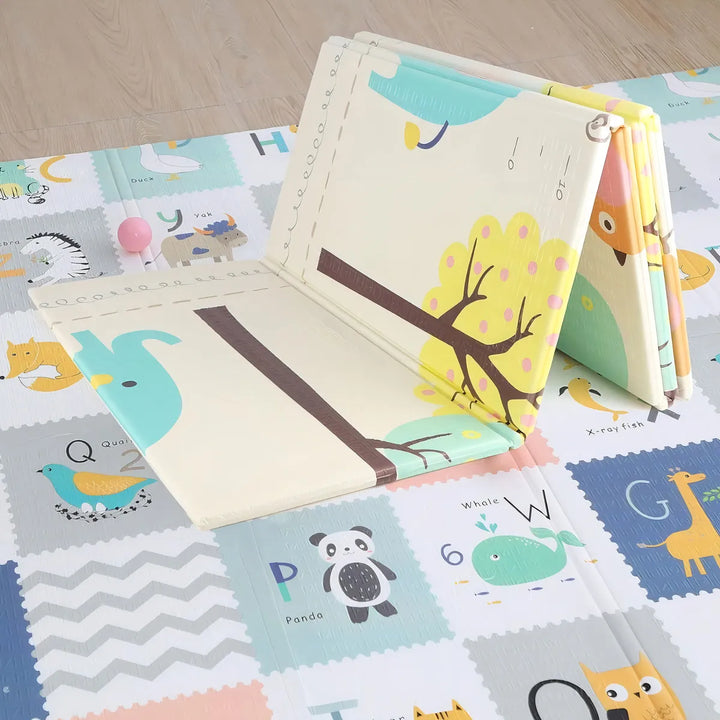 Tapete Extra Grande Plegable Para Bebé 200x180 Cm Doble Faz