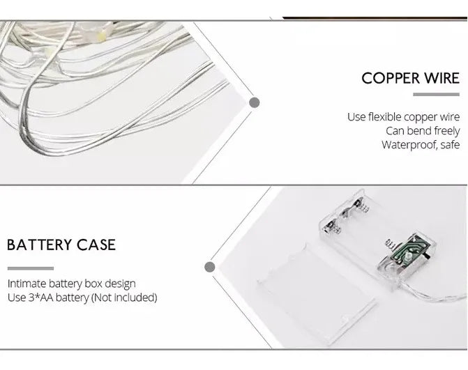 Alambre Micro 40 Led 2m Pilas Hilo Luz Hada Colores Supli Blanco, Rojo, Azul, Fucsia, Verde, Calido, Rosado, Multicolor, Verde/rojo