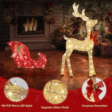 Decoraciones Navideñas Exterior: Reno 3d Con 160 Luces Led