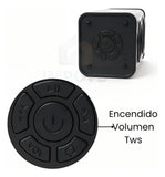 Bocina Portátil Ligero Bluetooth Tws Altavoz Inalámbrico Recargable Parlante Ldnio Luces Led Rgb Sonido Estéreo Graves Potentes Reproductor Música Negro Compacto Duradero