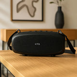 Parlante Recargable Rhythm 30w Vta Con Bluetooth Luces Led Y Color Negro