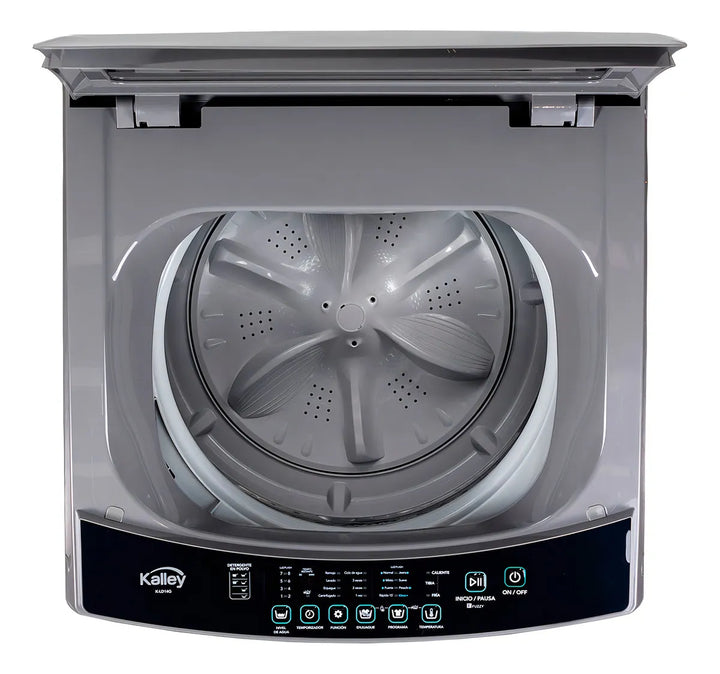 Lavadora Digital Kalley K-ld12ge Carga Superior 12 Kg Gris