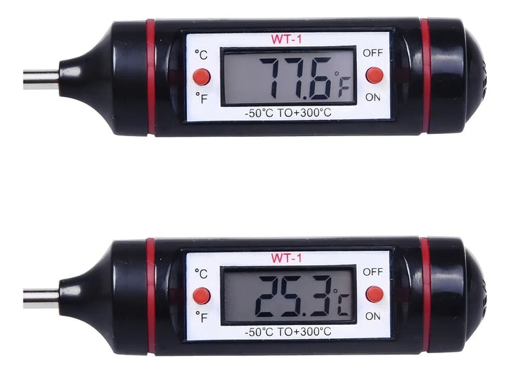 Termómetro Digital De Cocina Punzón Sonda Temperatura Carne Color Negro