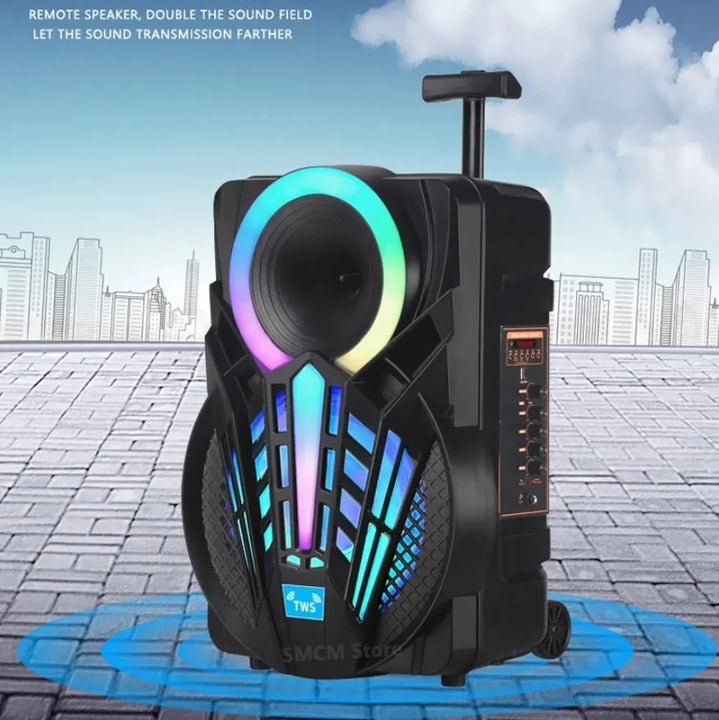 Parlante Altavoz Inalambrico Portatil Bluetooth 15 Pulgadas Negro