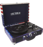 Victrola Vintage Tocadiscos Portatil De Maleta Color Bandera E.U.A innovative technology
