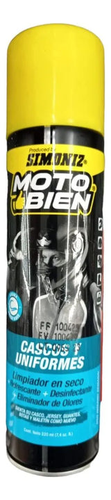 Limpiador Desinfectante En Seco Cascos Uniformes Simoniz