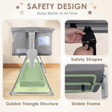 Cuna Portátil Ajustable Con Ruedas Y Colchón Para Bebé