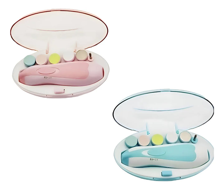 Cortauñas Eléctrico Para Bebés Y Niños Con 6 Recambios Rosas Rosa