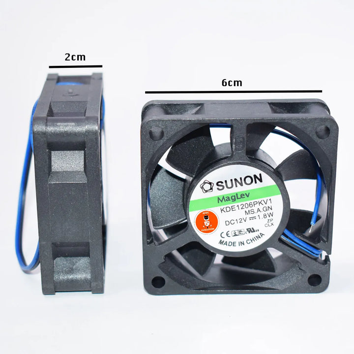 Ventilador De Refrigeración 6x6x2cm 12v Dc 2 Cables 1.8w