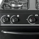 Estufa Con Horno Abba 4 Puestos Gas Propano At 101-1 N Color Negro