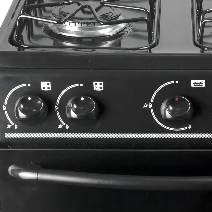 Estufa Con Horno Abba 4 Puestos Gas Propano At 101-1 N Color Negro