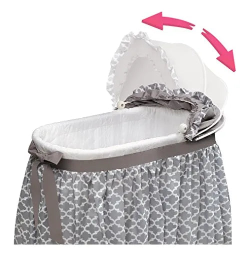 Moisés Y Cuna Mecedora Con Almacenamiento - Gris/linterna