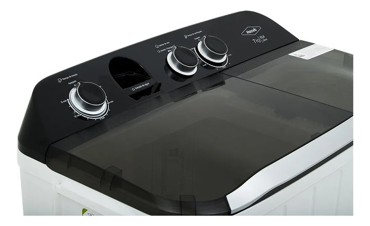 Lavadora Semiautomática De 7 Kg Blanca Color Blanco