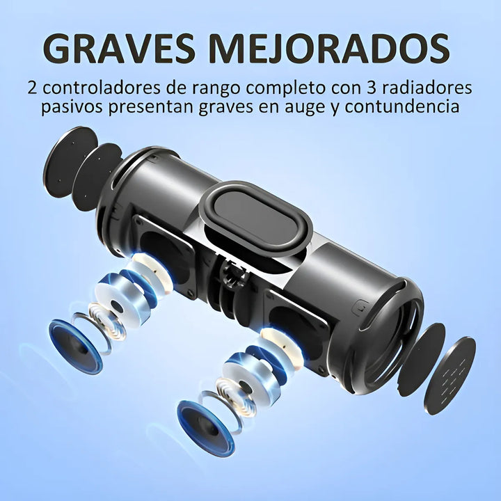 Parlante Tronsmart T7 Lite portátil con bluetooth waterproof negra