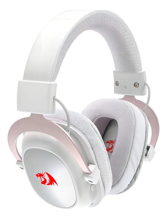 Auriculares inalámbricos para juegos Redragon Zeus Pro, 2,4 GHz, 7.1 Rgb, blancos