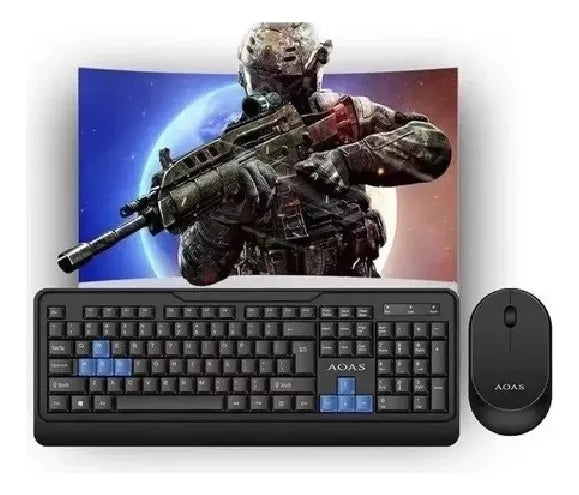 Kit De Teclado Y Mouse Inalámbrico Español M900 Color del mouse Negro Color del teclado Negro