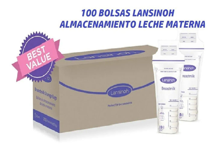 Bolsas Almacenamiento Leche Materna 100 Unidades Lansinoh