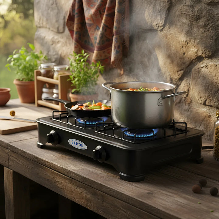 Estufa 2 Puestos A Gas Propano (incluye Conexión) Negro