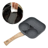 Sartén De 3 Puestos Para Huevos Arepas Antiadherente Gris