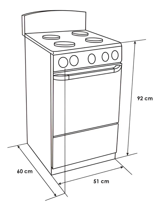 Estufa De Piso Con Horno Abba 4 Pts Gn Negro At 101-1n N