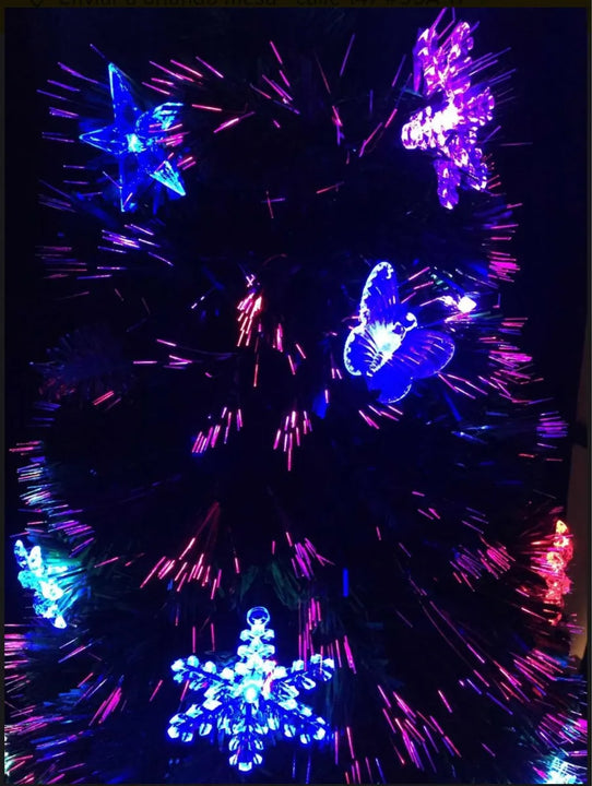 Arbol De Fibra Óptica Y Led 1.50, 1 Año De Garantía+regalo
