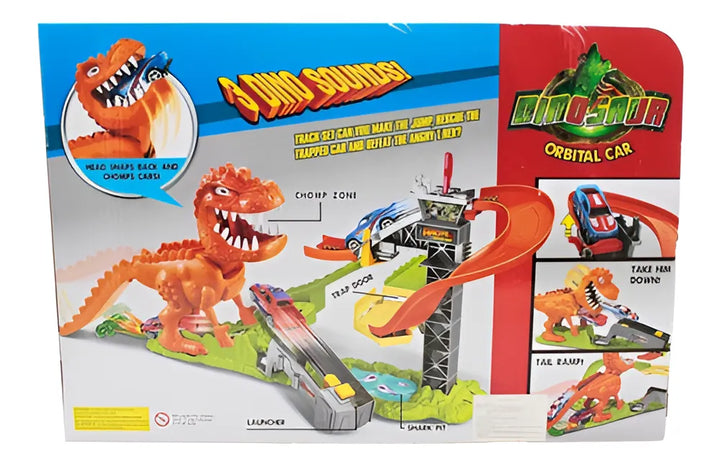 Pista Dinosaurio Lanza Carro Pikolin Toys Modelo 8899-91 Con Sonido Hot Wheels