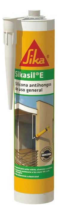 Sikasil E Silicona Antihongos Sello Juntas Vidrio Blanco