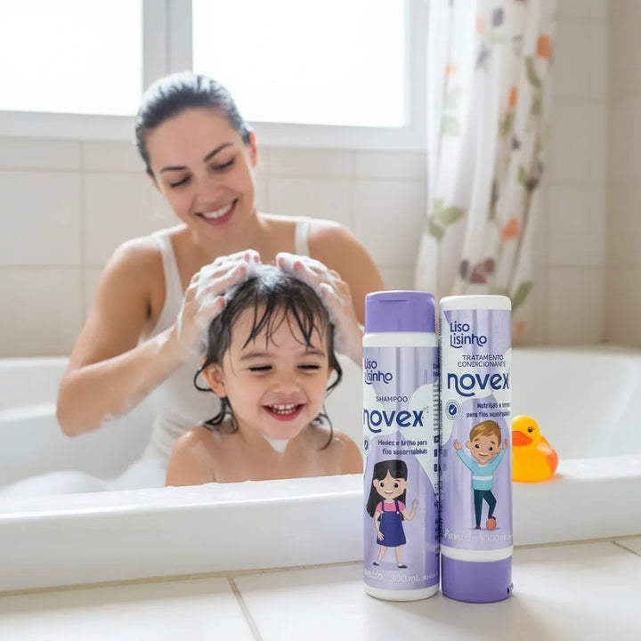 Kit Shampoo Y Acondicionador Novex Liso Lisinho Para Niños