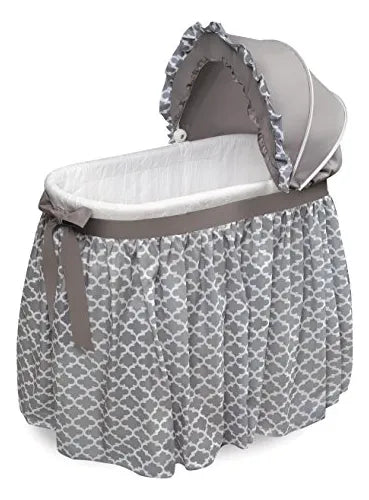 Moisés Y Cuna Mecedora Con Almacenamiento - Gris/linterna