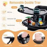 Silla Alta Plegable Ajustable Con Ruedas Para Bebés Negro