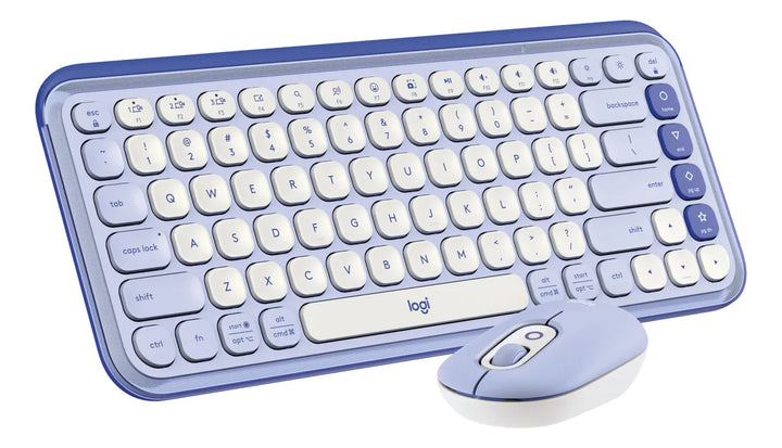 Logitech Pop Icon, Combo Teclado Y Mouse Bluetooth, Lila Mouse Lavanda Teclado Lavanda